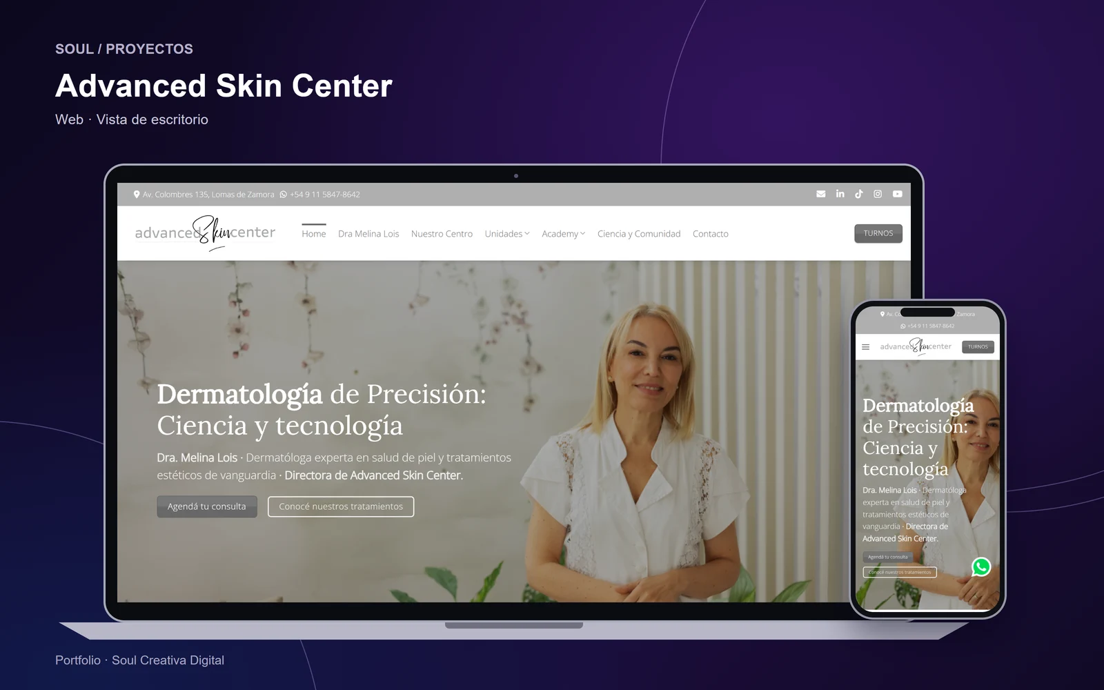 Advanced Skin Center: presentación en notebook