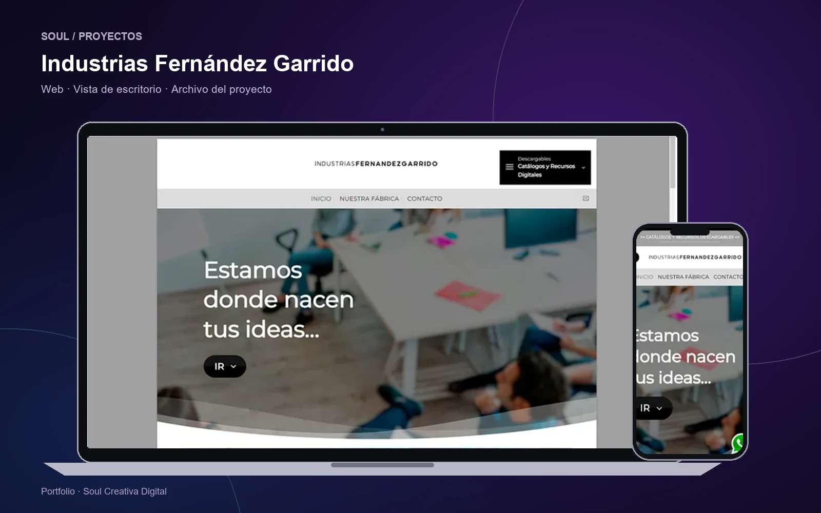 Industrias Fernández Garrido: presentación en notebook