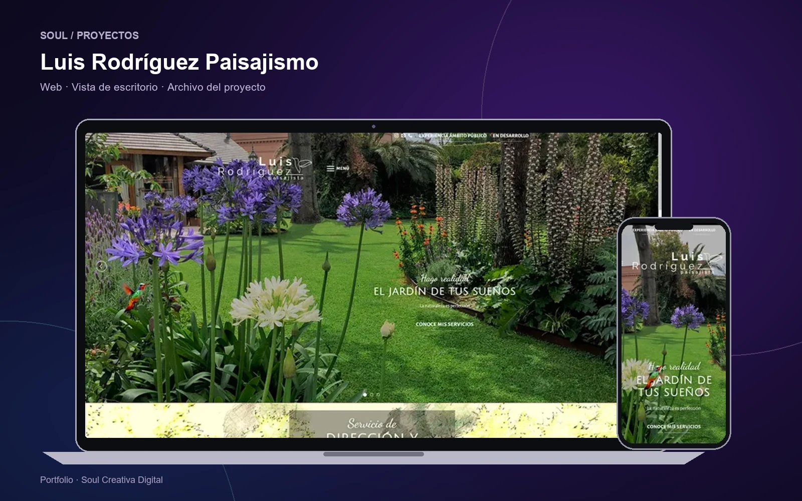 Luis Rodríguez Paisajismo: presentación en notebook
