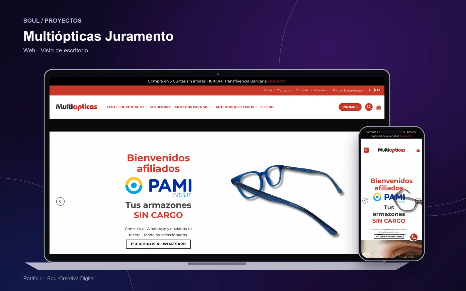 Multiópticas Juramento: presentación en notebook