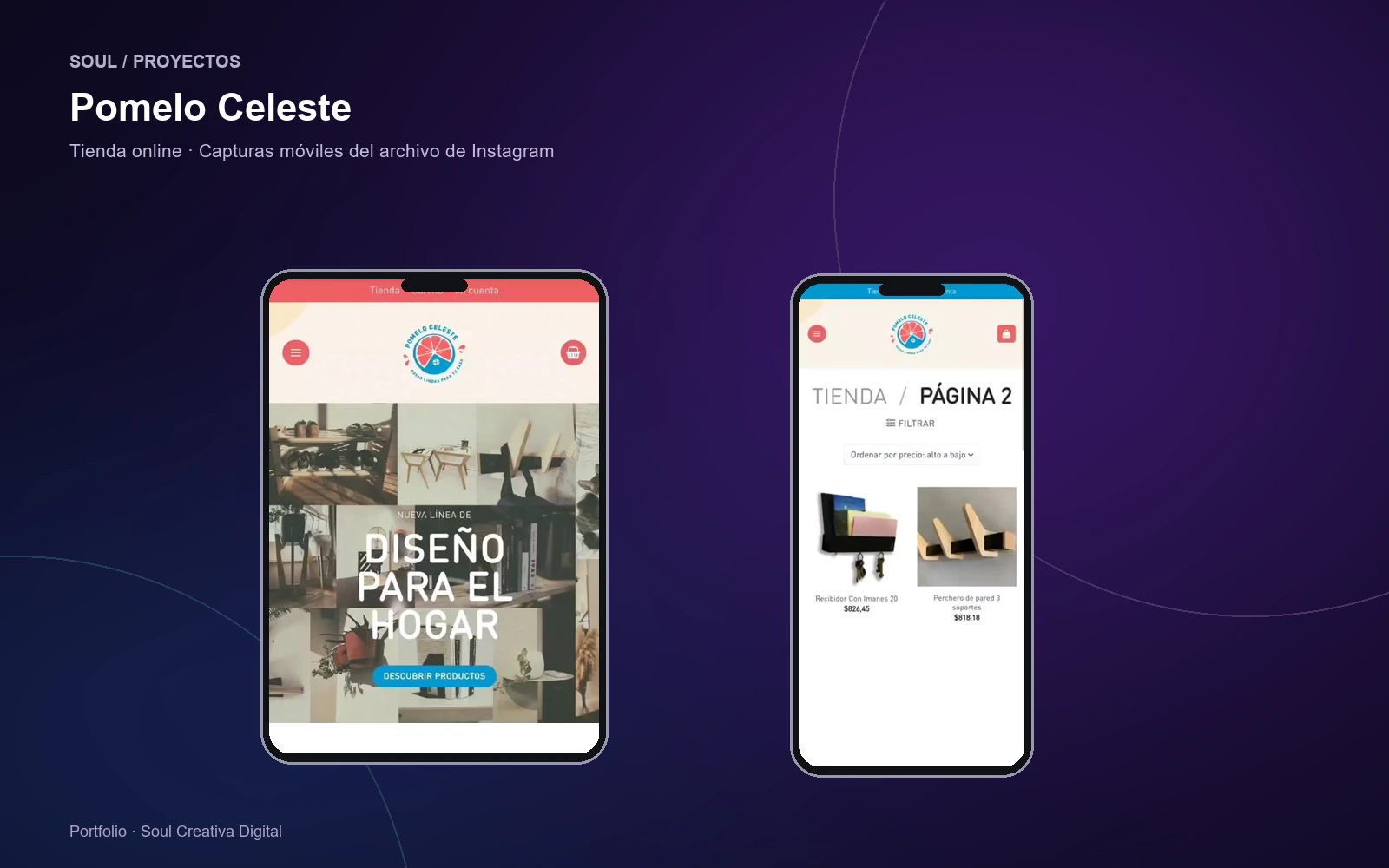 Pomelo Celeste: web